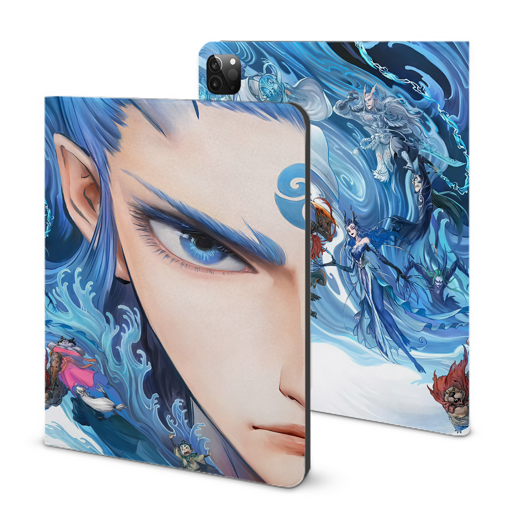 （画像用） Ne Zha 2 ナタ 魔童の大暴れ IPadケース ペンホルダー付き ブックスタイルデザイン